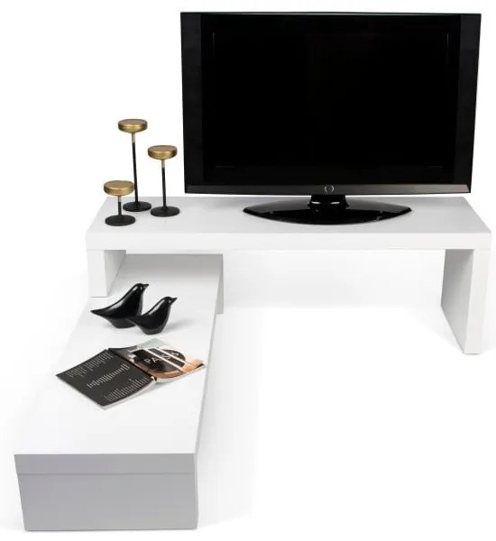 Biely variabilný stolík TemaHome Cliff Walnut