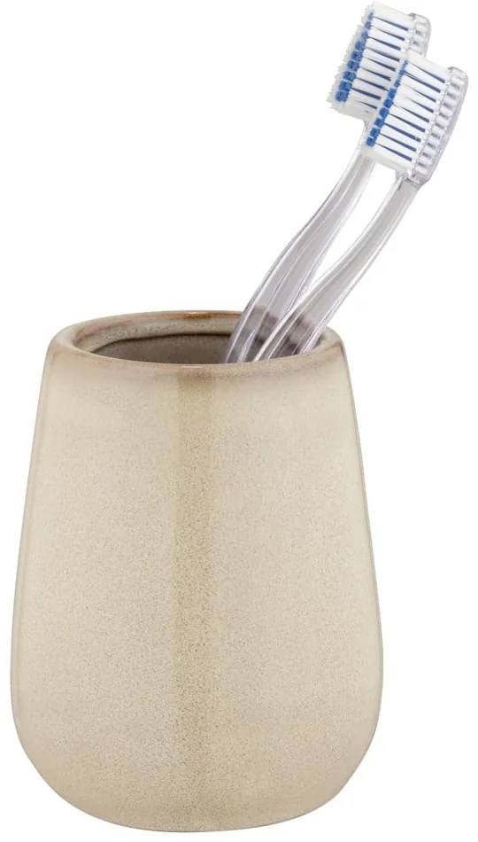 Béžový keramický téglik na zubné kefky Sirmione – Wenko