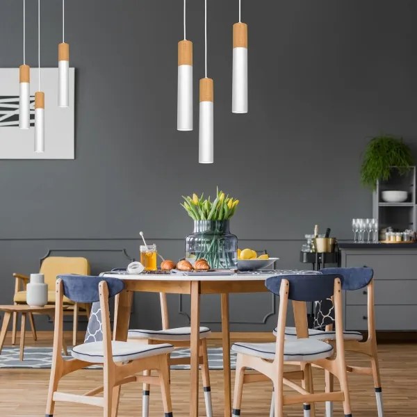 Luster na lanku CASSA 3xGU10/8W/230V biela