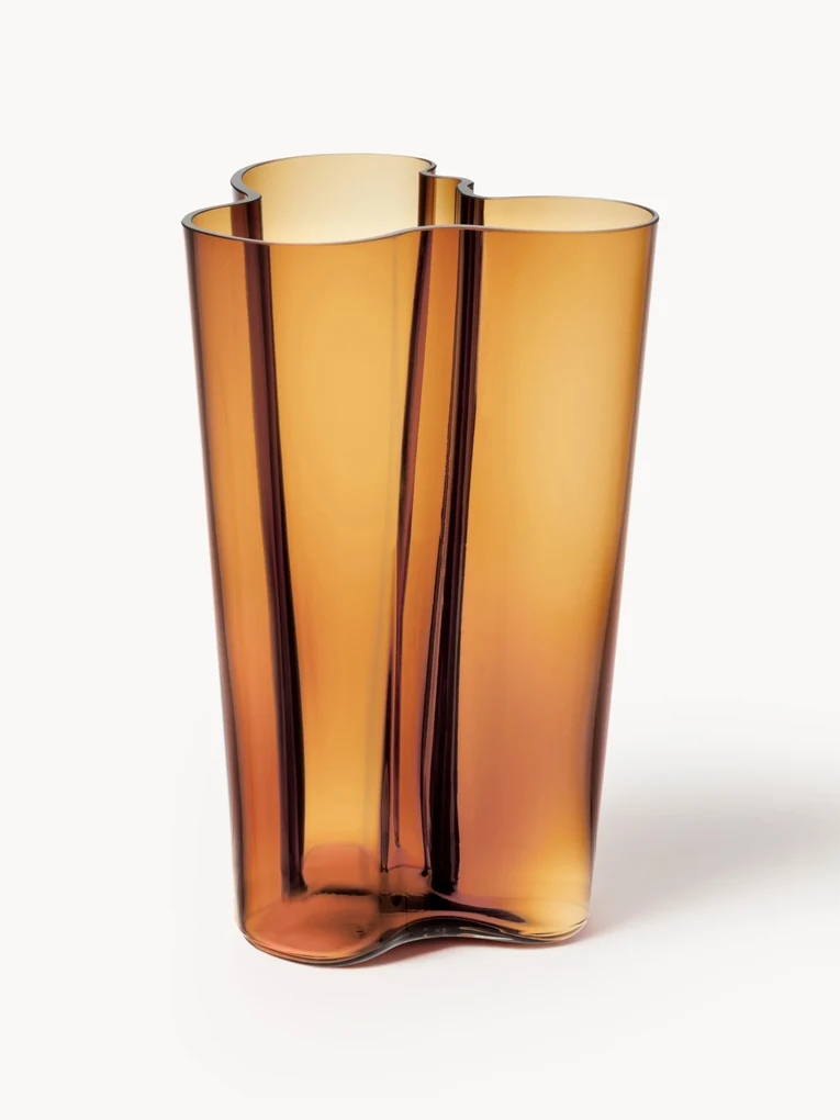Ručne fúkaná váza Alvar Aalto, V 25 cm
