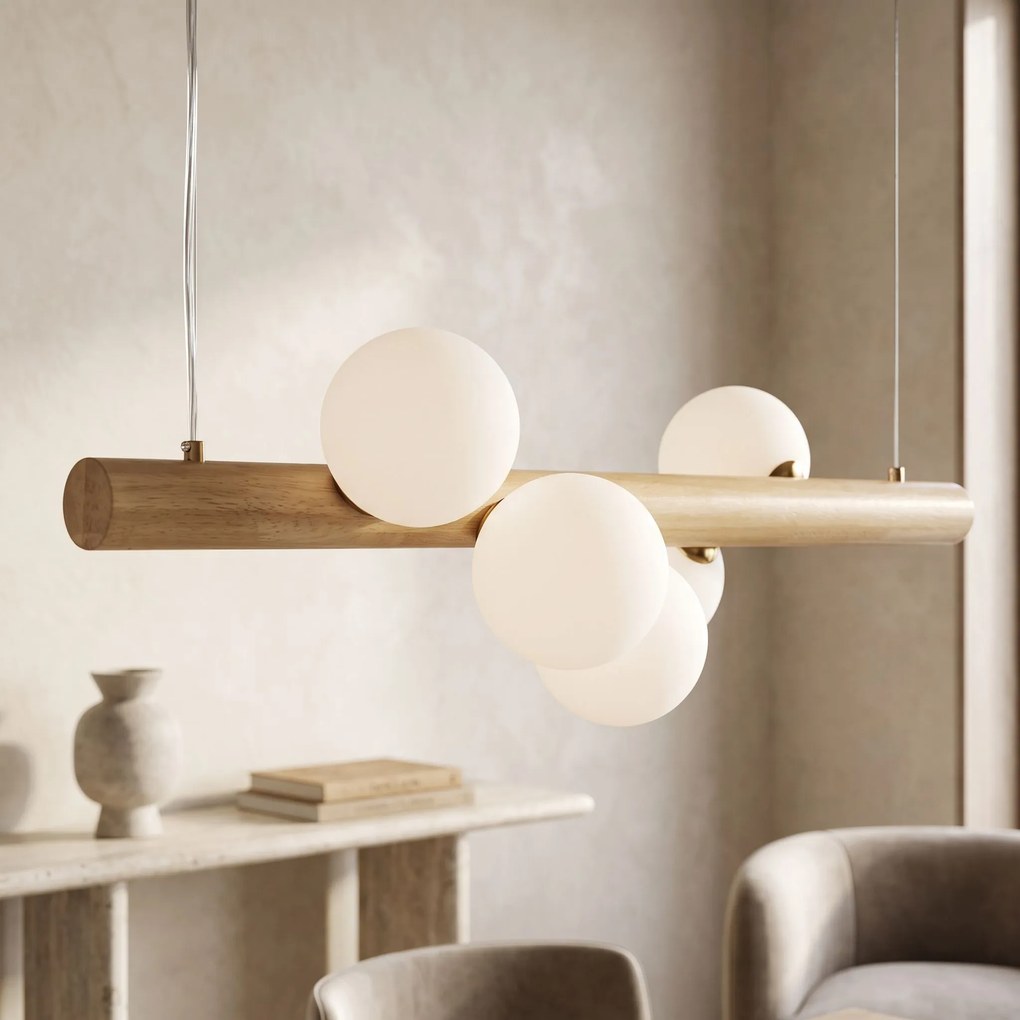 Toolight Toolight, závesné stropné svietidlo 80cm, 5xG9, APP1906-5CP, hnedá, OSW-66579
