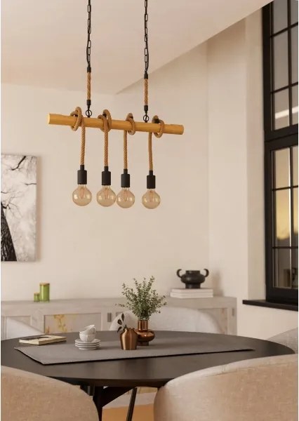 Eglo 43318 - Závesný luster YOUNGSTOWN 4xE27/40W/230V