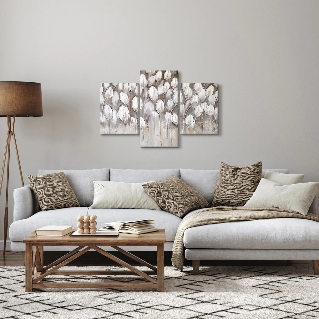Obraz - Štruktúrované tulipány (90x60 cm)