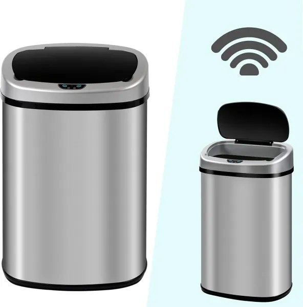 Bezdotykový Jumbo koš 50l strieborná