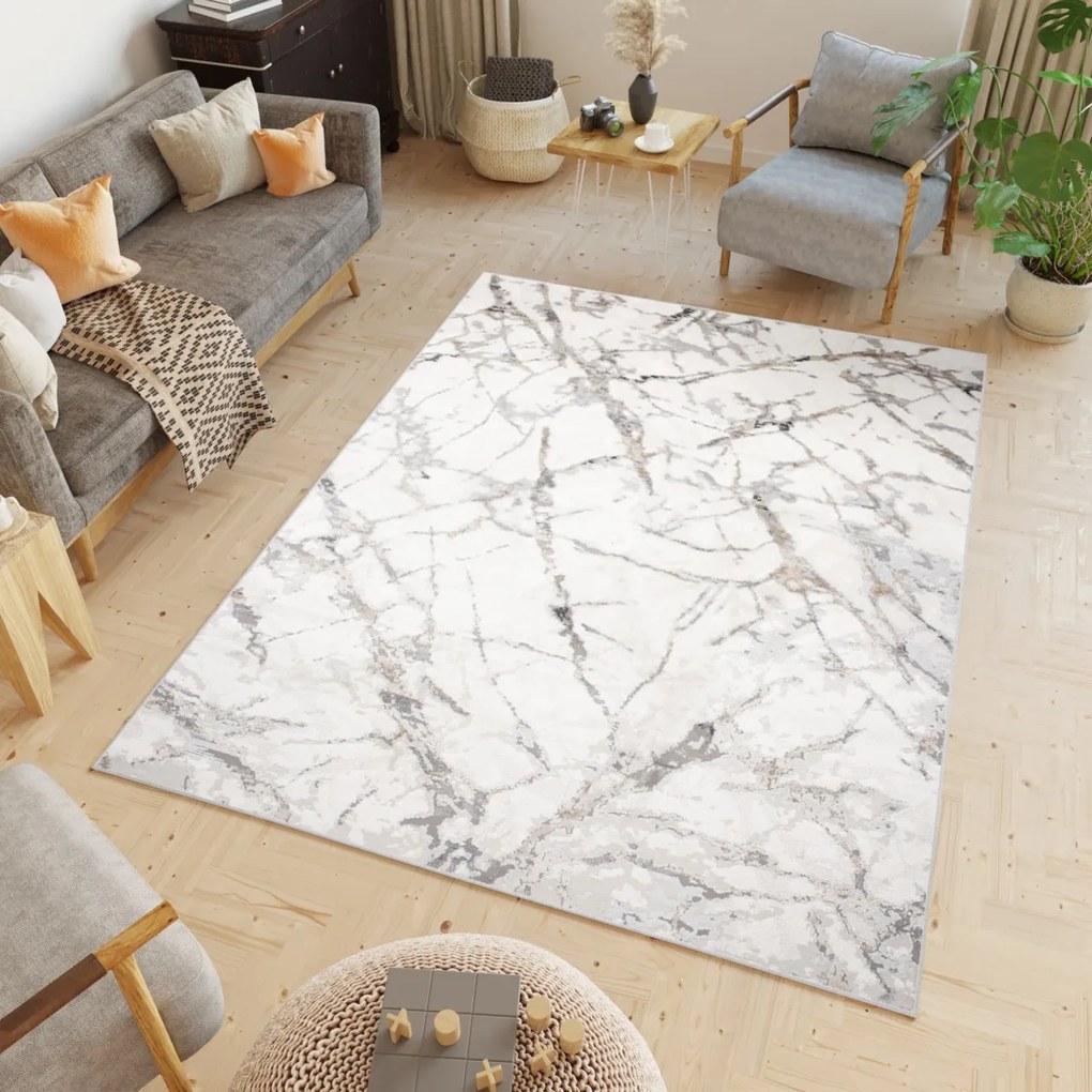 TA Koberec D681A BIELA D_VIZON VALLEY Rozmer: 160x220 cm