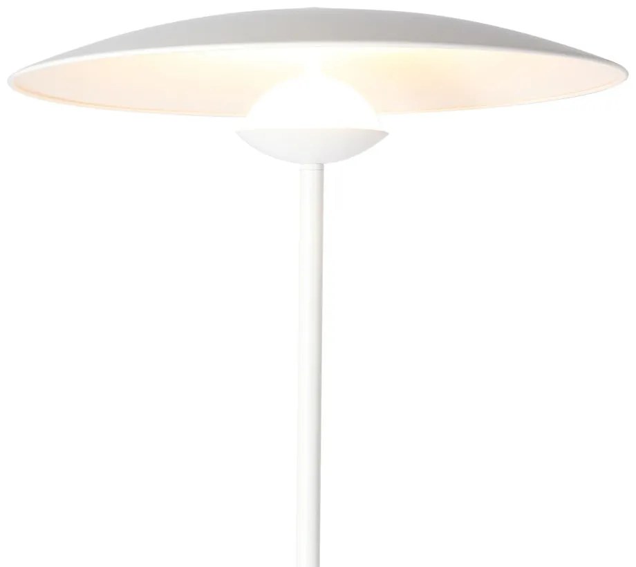 Biela LED stojacia lampa s kovovým tienidlom (výška 140 cm) Lund – Candellux Lighting