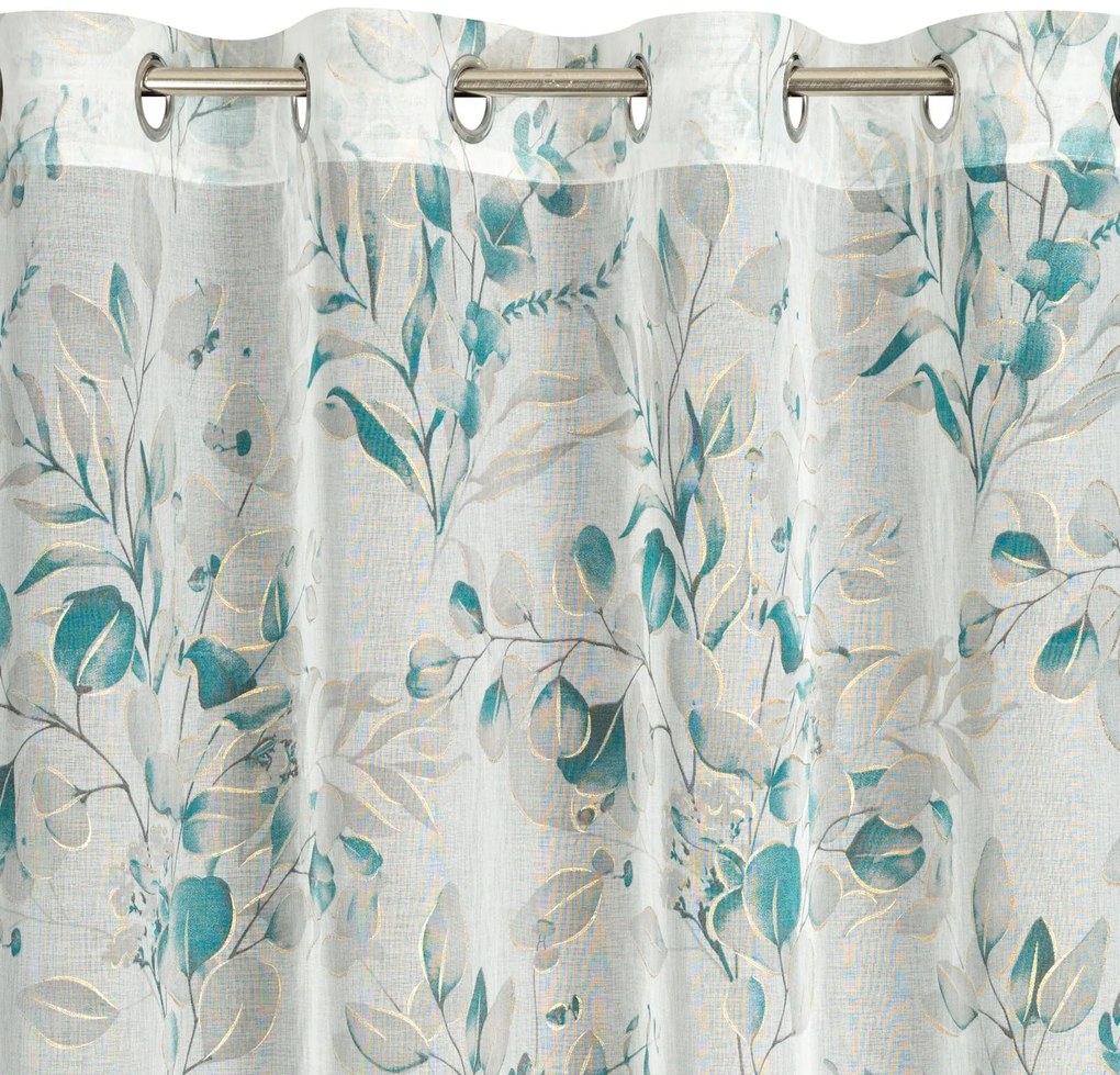 ZÁVES NA KRÚŽKOCH AVA 140X250 CM LISTY