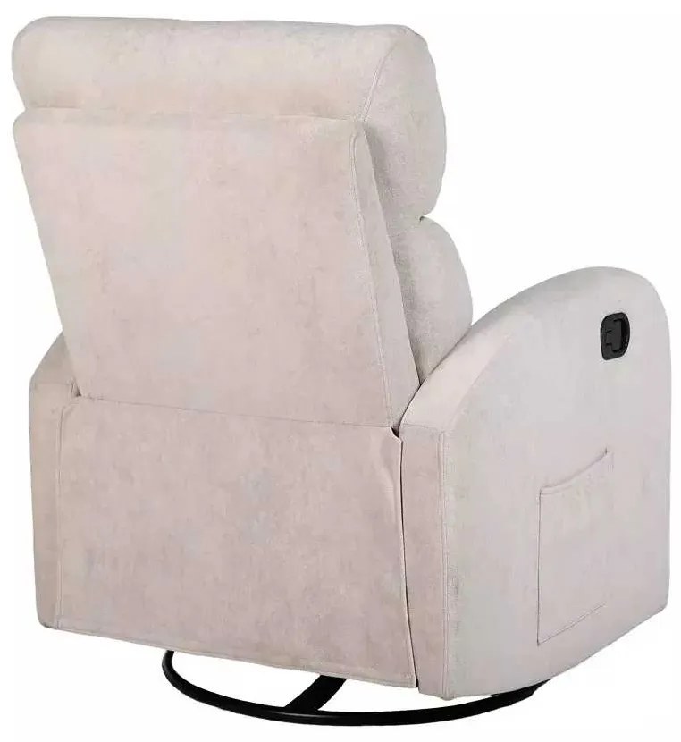 LuxuryForm DESIGN Televízne kreslo BRUNO otočné s polohovaním - béžové