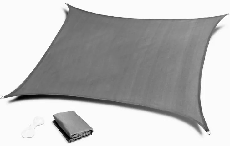 Tieniaca plachta na terasu - štvorec - 3x3m - sivá (180g/m2)
