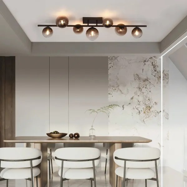 Brilagi - LED Prisadený luster MILLA 7xG9/3W/230V hnedá/dymová hnedá