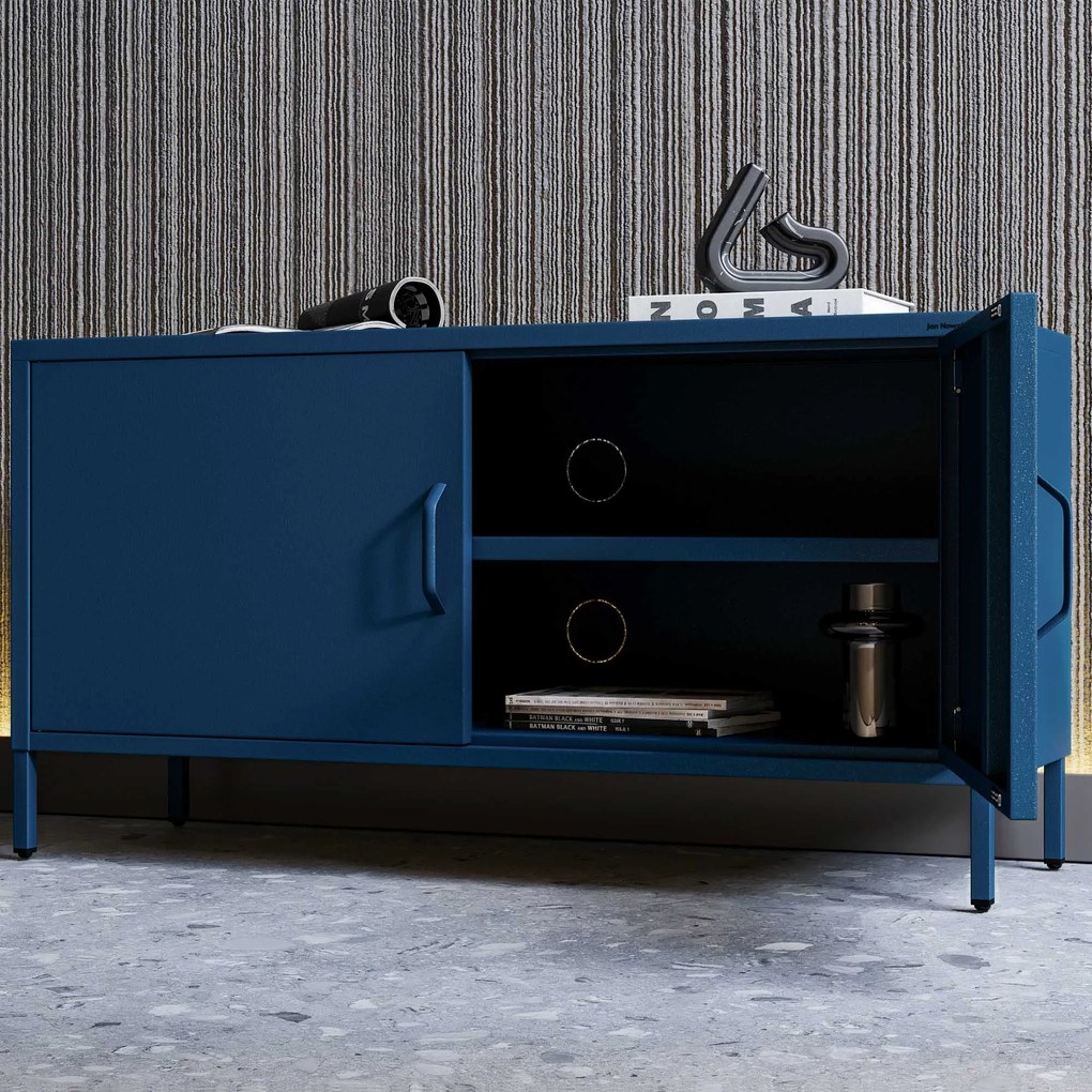 TV stolík na nožičkách ROSA, 1150 x 595 x 400 mm, Modern: tmavomodrá farba