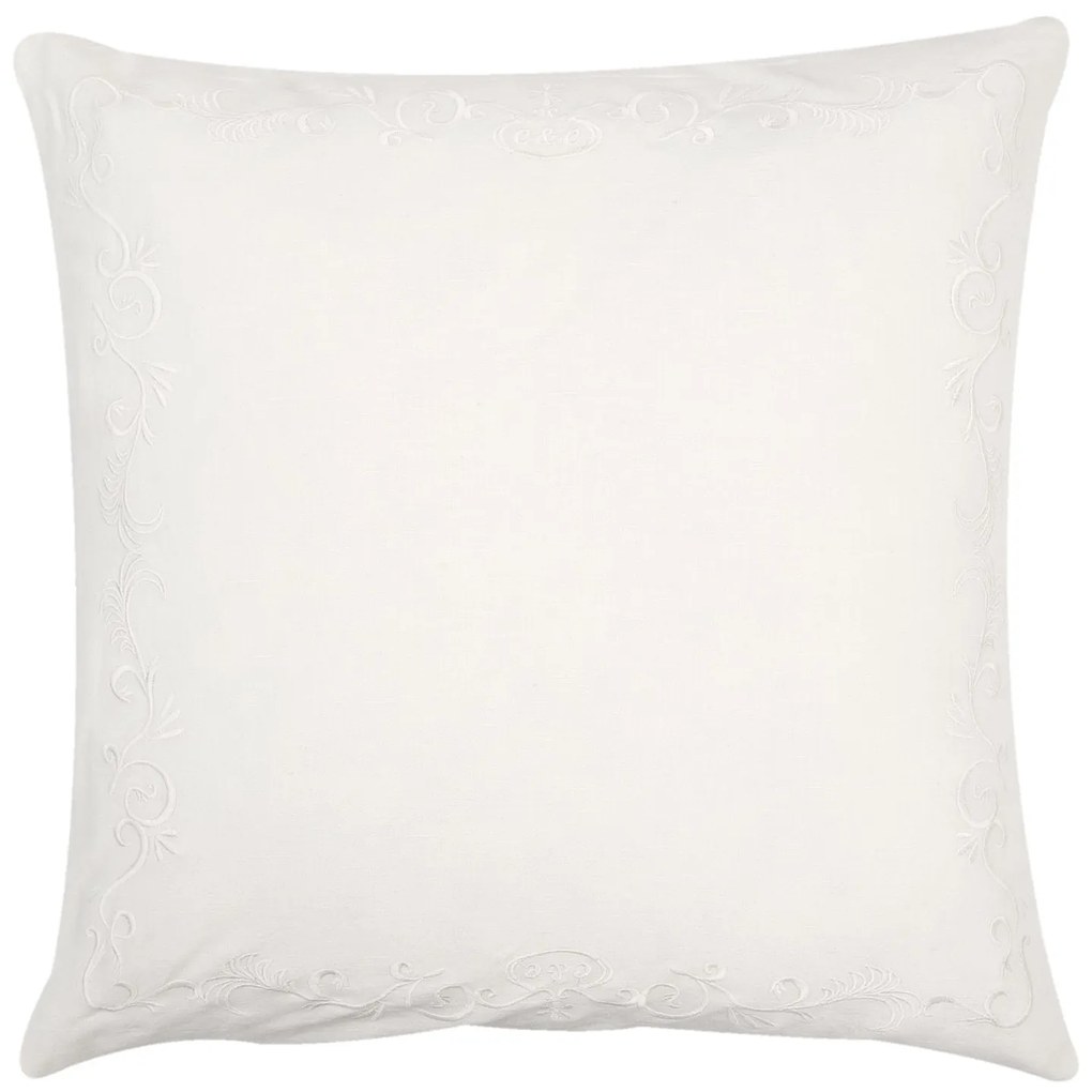 Biely povlak na vankúš French Flower white - 50 * 50 cm