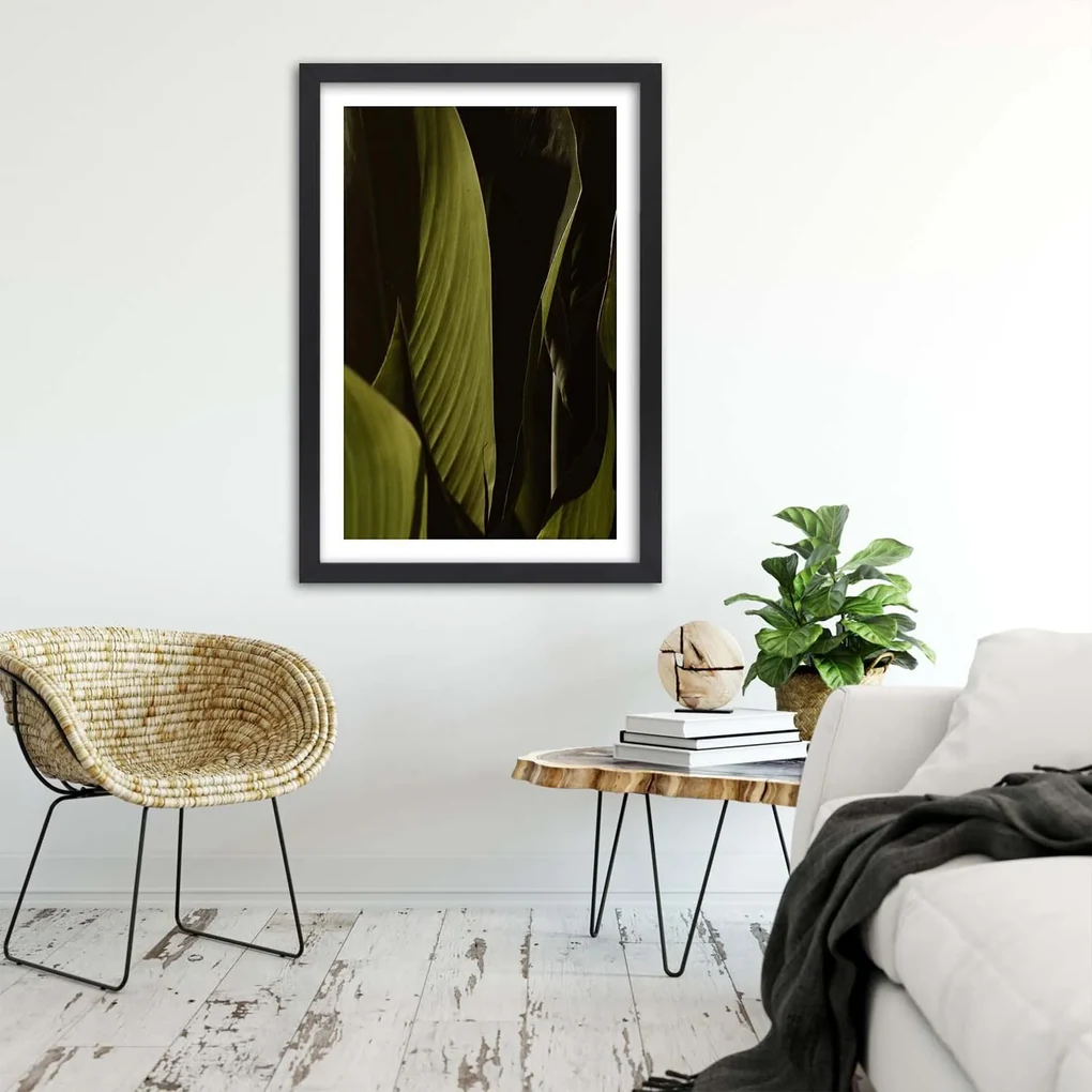 Gario Plagát Zelené listy trópov Farba rámu: Bez rámu, Rozmery: 40 x 60 cm