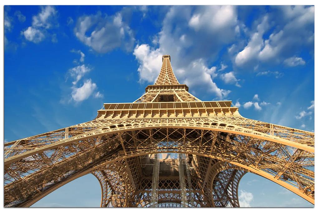 Obraz na plátne - Eiffelova veža - pohľad zdola 135A (100x70 cm)