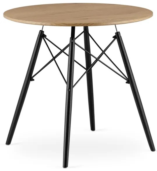 Okrúhly stôl TODI 80 cm dub