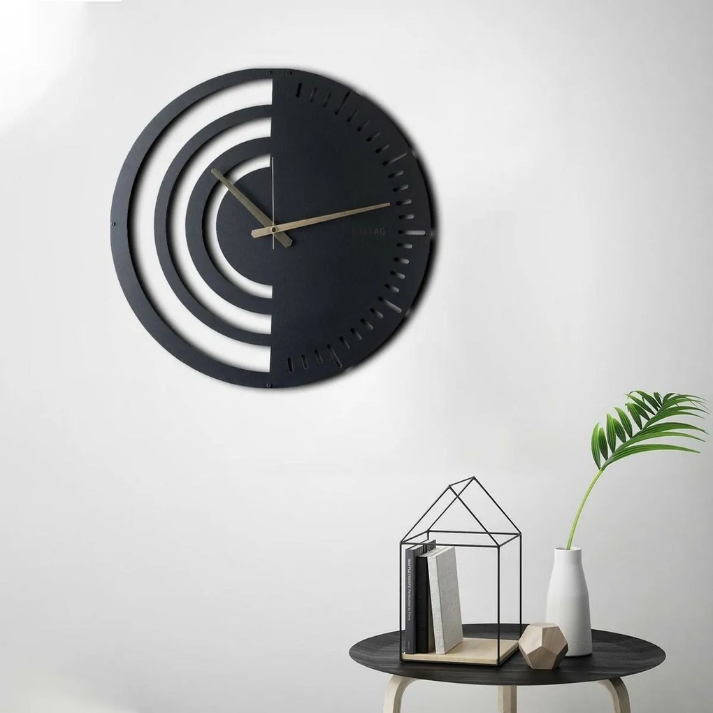 Nástenné hodiny Chrono Black, 50 x 50 cm