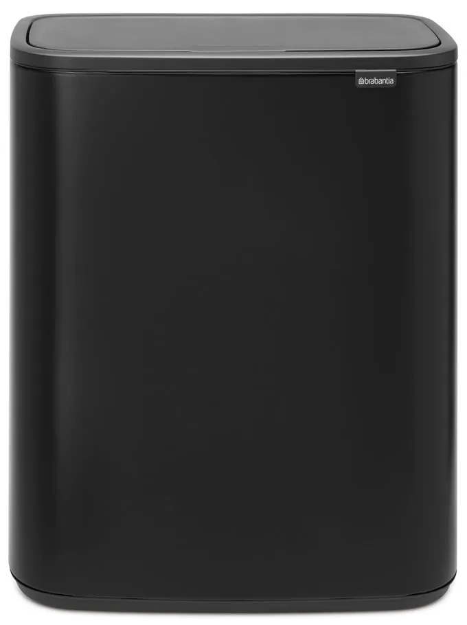 Matne čierny dotykový oceľový odpadkový kôš na triedený odpad 60 l Bo Touch Bin – Brabantia