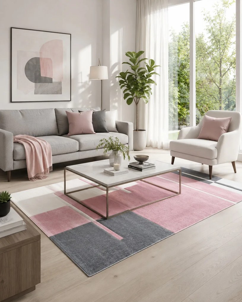 Ayyildiz, Kusový koberec Hawaii 1310 pink, 200x290, ružová, kancelária