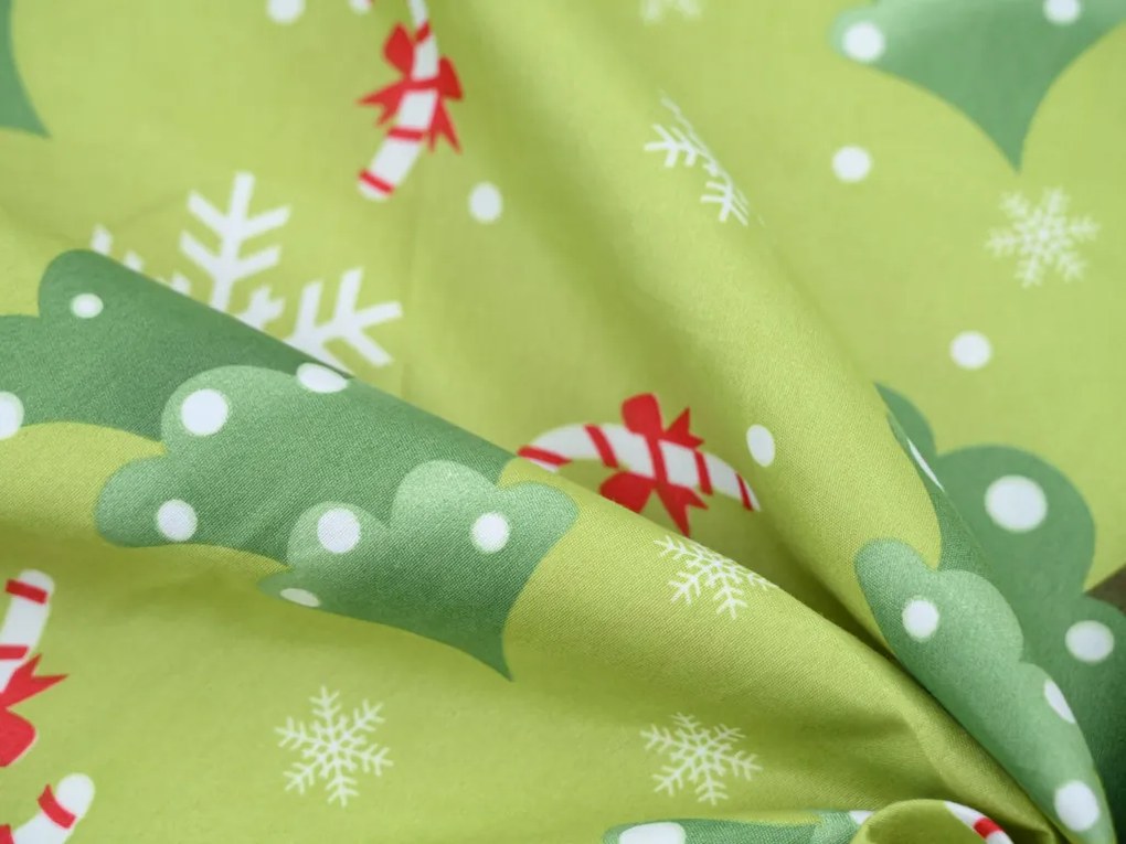 Obliečky z mikrovlákna CHRISTMAS TREE zelené Rozmer obliečky: 2 ks 70 x 90 cm | 200 x 220 cm