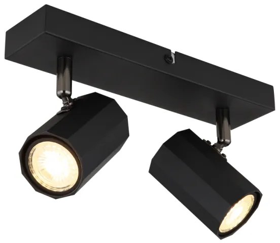 Globo 57918-2B - Bodové svietidlo JAMES 2xGU10/25W/230V čierna