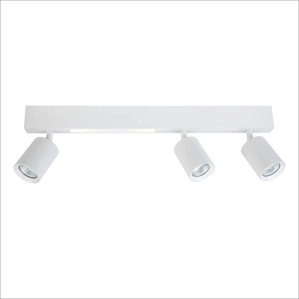 EUlight Stropné svietidlo Magnet, 3x biele kovové tienidlo + 1x LED 5W, w