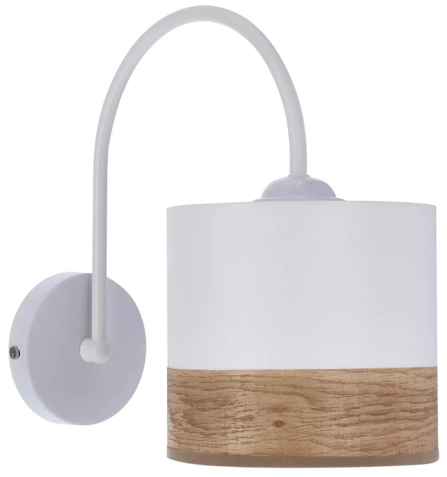 Candellux Nástenná lampa BIANCO 1xE27/40W/230V biela/hnedá CA0946