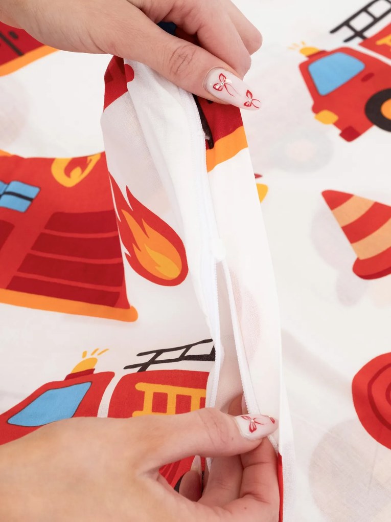 Bavlnené obliečky Renforcé do postieľky - Hasiči