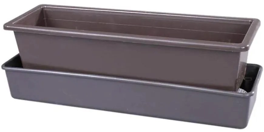 Kvetináč samozavlažovací Lebiš 50 cm/15L/hnedý