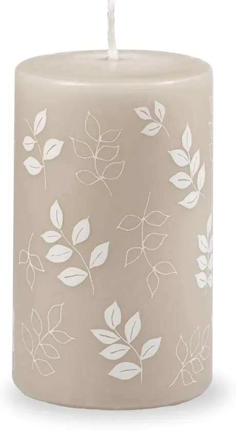 Sivobéžová sviečka Unipar Pure Beauty, doba horenia 40 h