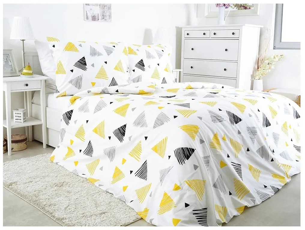Krepové obliečky TRIANGLE biele Rozmer obliečky: 70 x 90 cm | 140 x 200 cm