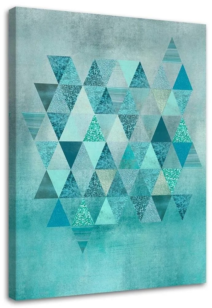 Gario Obraz na plátne Zbierka modrých trojuholníkov - Andrea Haase Rozmery: 40 x 60 cm