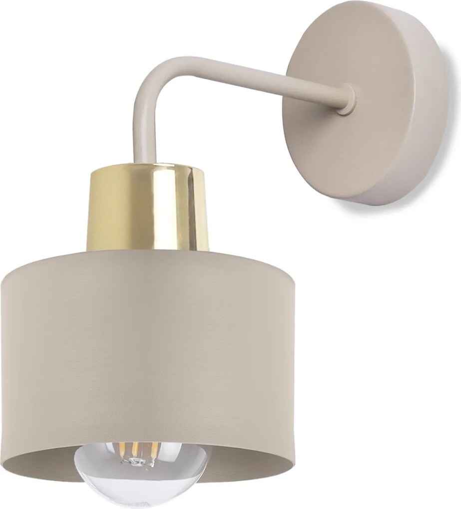 Nástenné svietidlo Panta, 1x béžové kovové tienidlo, g