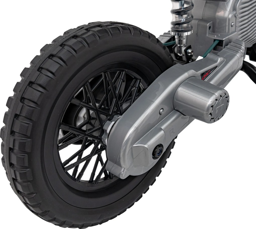 Ramiz PANTONE 361C Detská batériová motorka zelená + audio panel + pomalý štart + EVA kolesá