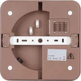 Brilagi -LED Vonkajšie stropné svietidlo BENE LED/18W/230V 21,5x21,5 cm hnedá IP54