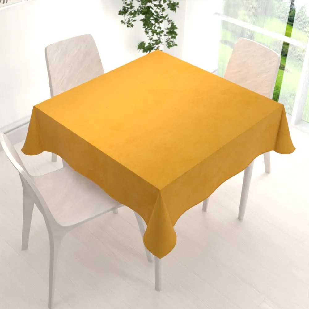 Biante Zamatový štvorcový obrus Velvet Prémium SVP-037 Zlatisto oranžový 40x40 cm