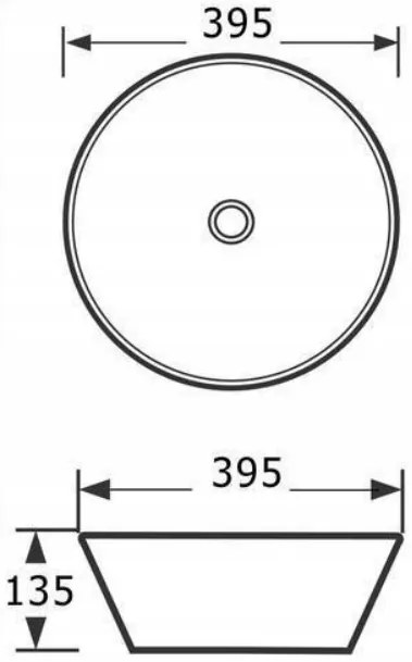 Invena Tinos, umývadlo na dosku 395x395x135 mm, imitácia kameňa-mramor, INV-CE-43-707-C