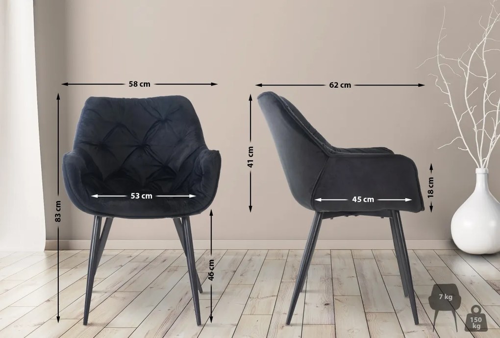 Stolička Tanna - zamat - Čierna