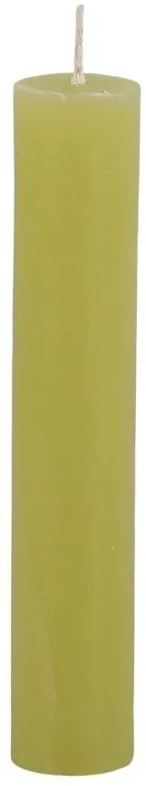 Machová úzka krátka sviečka Short dinner moss - Ø 2 * 11cm / 4h