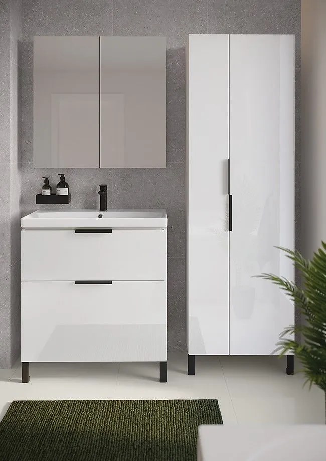 Cersanit City, skrinkové umývadlo 80x46 cm, biela, K35-061