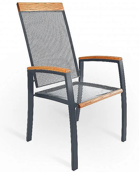 DEOKORK Kovové kreslo MANHATTAN (antracit)