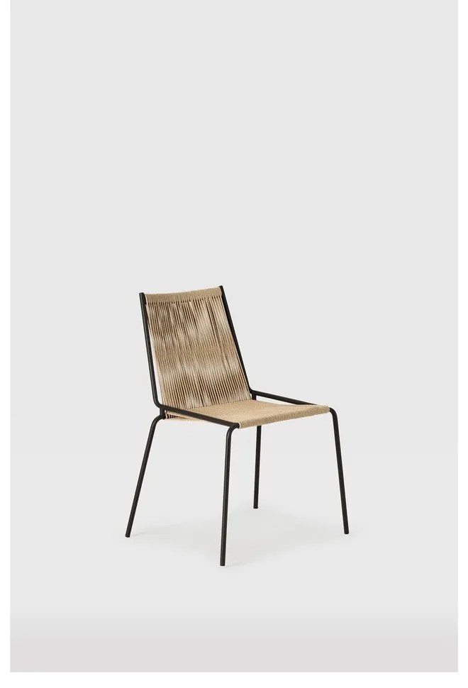 Béžové kovové stohovateľné jedálenské stoličky v súprave 2 ks Emily – Marckeric