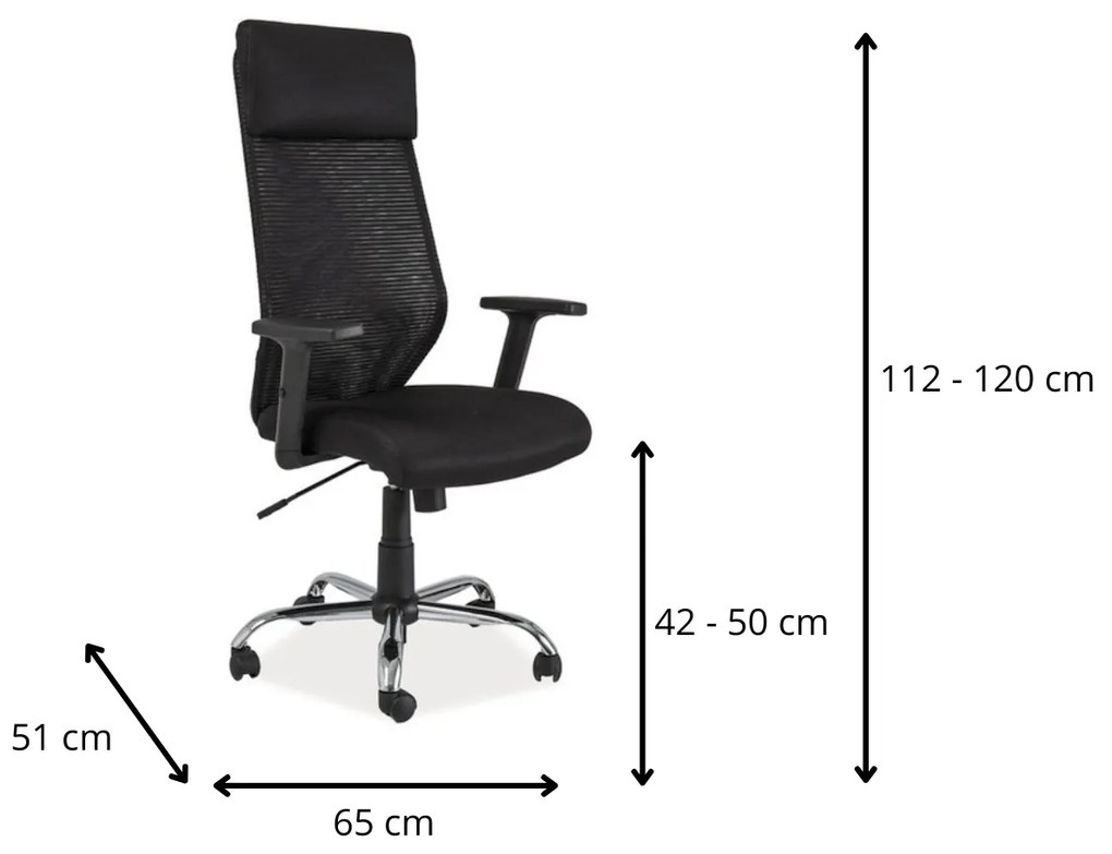 Kancelářská židle Q-211 černá