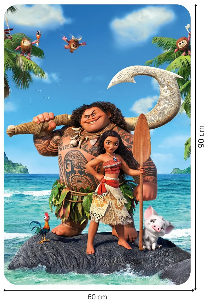Textilná nálepka na stenu "Vaiana 2"