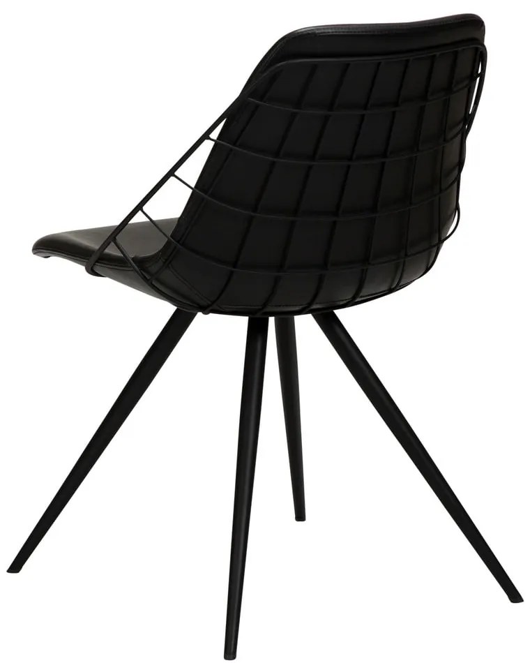 Čierna jedálenská stolička z imitácié kože DAN-FORM Denmark Sway