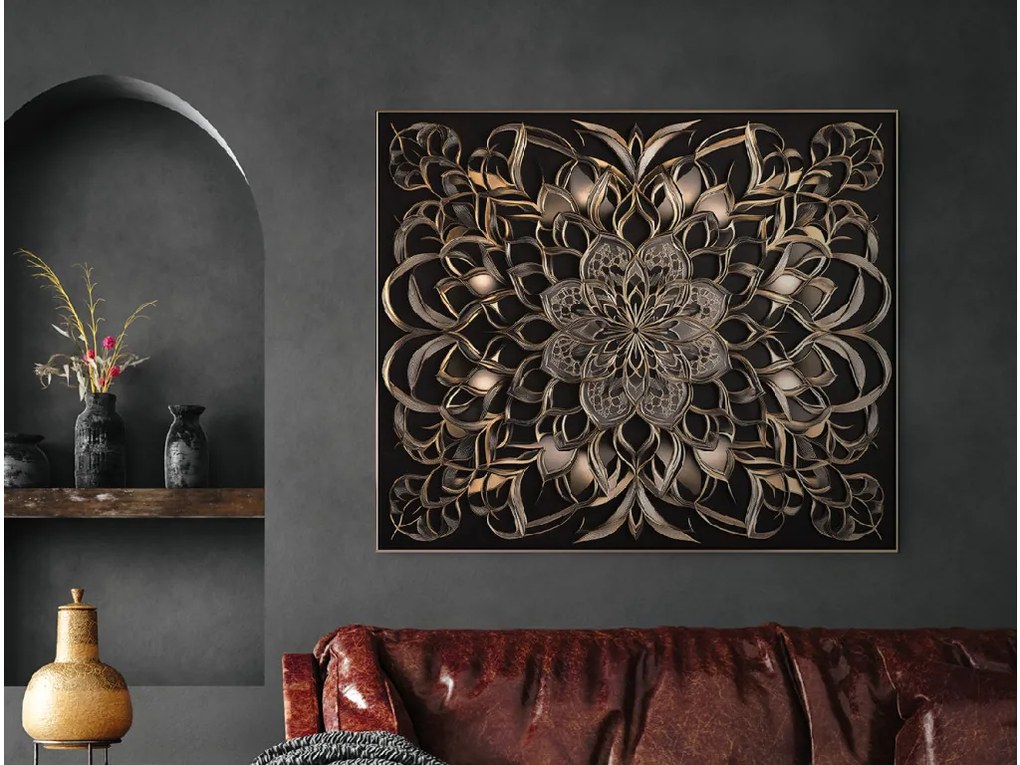 drevko | Nástenná mandala Hrejivý ornament 45 x 53 cm