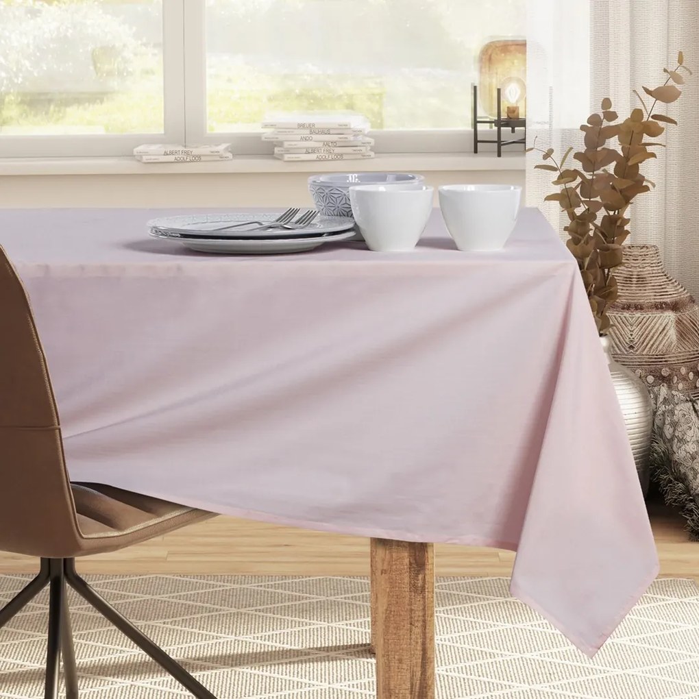 Okrúhly obrus DecoKing PURE púdrová ružová