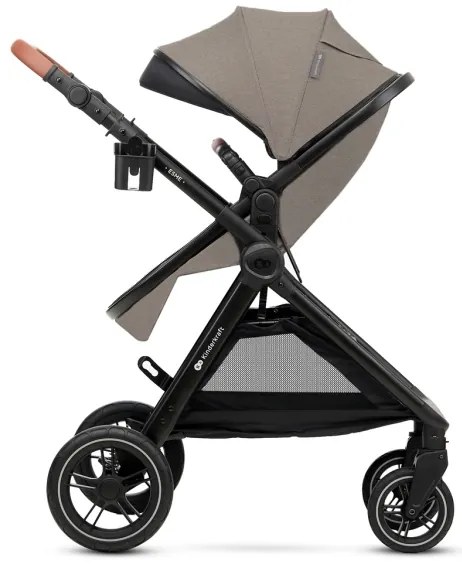 KINDERKRAFT - Kombinovaný kočík 3v1 ESME Sand beige + autosedačka MINK PRO