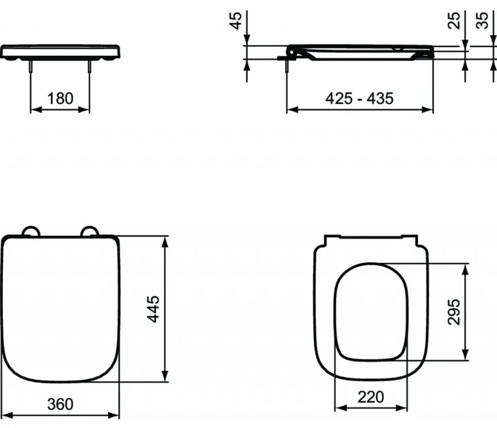 Ideal Standard i.life B - WC sedátko Soft Close, biela T468301