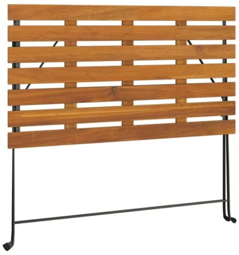 vidaXL Skladací bistro stolík 100x54x71 cm akáciový masív a oceľ-