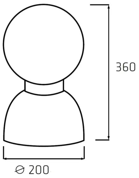 Helios 306-WLG223 - LED Vonkajšie osvetlenie WORK GLOBE 2 LED/23W/230V IP44